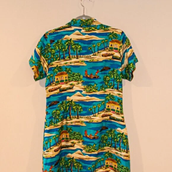 Pussers West Indies 100% Silk Dress size 6 - Picture 5 of 6